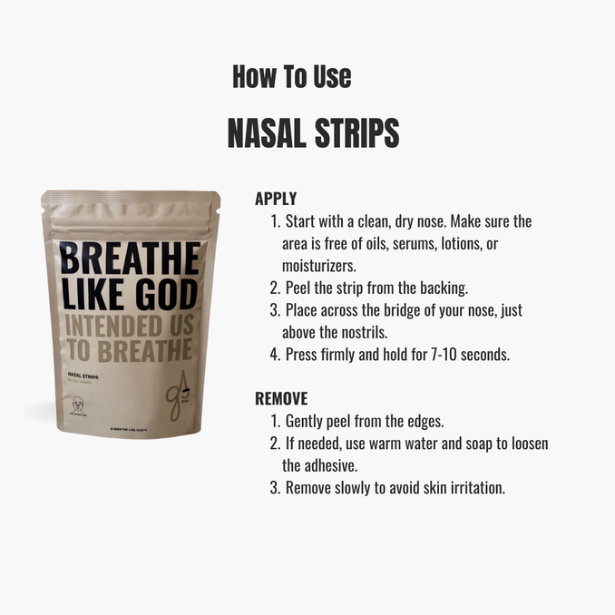 Breathe like God nasal strips