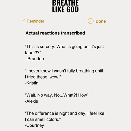 Breathe like God nasal strips