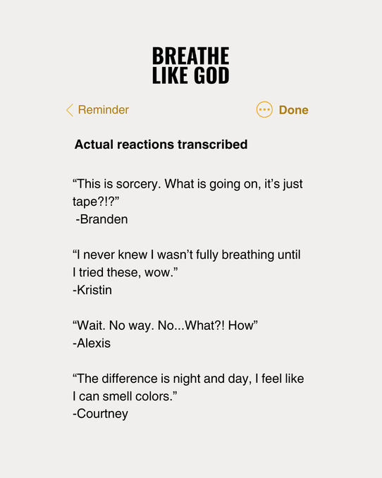 Breathe like God nasal strips